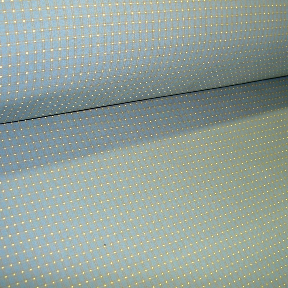 Acadia 204 Copen Blue Cotton Check Fabric